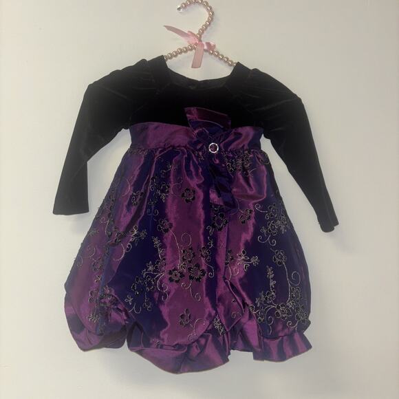 Joana Michelle Other - Fairy Pageant Dress Girl Sz 2 Rhinestone Velvet Layered Lined Princess Purpl VTG